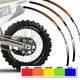 Orange Dirt Bike MX Wheel Rim Sticker R02B For Kawasaki KLX 300R 25 24 23 22 21
