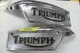 Triumph tank badges 82-9700 Left and Right USED