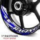 17 inch Vinyl Wheel Rim Stickers S29W For Yamaha FJ09 MT-09 Tracer 18-20