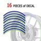 For Suzuki SV 650X 19-20 0 Edge Rim Stickers 17 inch Y01B Blue Green