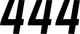 DCOR - 45-35-4 - Race Number Plate - #4 - Black - 6"
