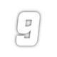 Factory Effex 3pk Racer Digits 4.5in #9 Numbers White 09-10029
