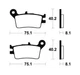 11157-SINTERED BRAKE PADS MOR129 TECNIUM Compatible with HONDA CRM 250