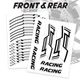 JAZZ19 17'' Rim Wheel Stickers Decal Graphic Kit Set For Yamaha MT03 18-20 19