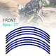 Blue 21in 18in Front Rear Rim Wheel Sticker Decals For Honda CRF XR MX Dirt Bike