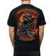 Lethal Threat Hell was Full Fire Flames Skull Bones Coffin Mens Biker T Shirt