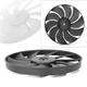 Black Engine Radiator Cooling Fan For Honda CBR1000RR 2004-16 CBR600RR 2003-2016