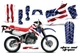 Dirtbike Graphic Stickers Decals For Honda XR650L 1993-2025 USA FLAG