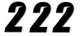 Dcor Slash Plate Number #2 7"H Black 3-Pack