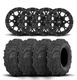 ITP Hurricane 12" Matte Black Wheels And Mud Lite II Tires [26x9-12]