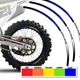 Blue 21 in. 18" Dirt Bike Decal Rim Sticker R02 For Honda CRF 230L 08 09