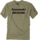 FACTORY EFFEX Kawasaki Sixty Two T-Shirt Heather Olive Large 27-87124