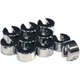 Set of No-Mar Spoke Wheel Weight 1/4 oz. Chromed Brass 10 pcs