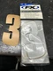 NOS FX Factory Effex 6" White #3 White Number 134413 QTY 3