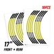 L01B For Honda CBR650R 19-20 Yellow 17'' Rim Wheel Sticker