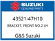 Suzuki OEM Part 43521-47H10 BRACKET, FRONT NO.2 LH