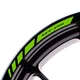 For Yamaha MT09 MT-09 Stripes Rim Stickers 17 inch Edge Tape Green