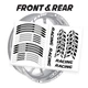 White 17 inch Wheel Sticker FC66 For Aprilia Dorsoduro 750 08-17 16 15 14 13