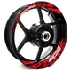 Red Inner Decal Wheel Rim Stickers S20W For Kawasaki Z000 19 20 21 22 23