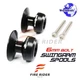 Billet Black M6 Rear Swingarm Spools Twall For Yamaha YZF R1 S R1M 15 16 17 18