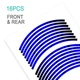 Blue 17 inch Tape Stripe Rim Stickers S01B For Honda CBR1000RR-R Fireblade SP