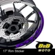PURPLE 17" Rim Stickers Decals Custom AA02 For Suzuki GSXS 750 15-20 16 17 18 19
