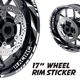 17" Inner Wheel Rim Stickers DIMA For Yamaha FJR1300 FZ6 FJ09 MT-09 Tracer