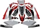 Dcor Complete Graphics Kit Cor 9 White for Honda CRF450R/CRF250R 4-Stroke