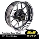 AA02 17" Wheel Rim Stickers Stripes Tape Green For Honda VTR1000 Firestorm