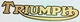 Triumph rear number plate sticker gold with black edge 2-1/4" pre-unit T120 T110