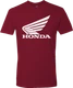 HONDA APPAREL Honda Wing T-Shirt Maroon 2XL NP21S-M3018-2X