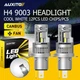 AUXITO Q16 H4 9003 HB2 LED Headlight Bulbs High Low Beam Kit 24000LM 6000K 2PCS