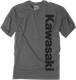 FACTORY EFFEX Kawasaki Vertical T-Shirt Charcoal Gray XL 24-87106