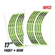 Green WILD Wheel Sticker 17 inch Rim For Yamaha MT09 18 19 20 21