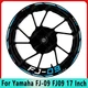 Motorcycle Wheel Hub Rims waterproof reflection decal For Yamaha FJ-09 17 Inch