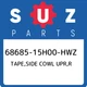 68685-15H00-HWZ Suzuki Tape,side cowl upr,r 6868515H00HWZ, New Genuine OEM Part
