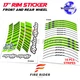 Rim Sticker Decals 17 inch AA02 Set For Kawasaki NINJA 650R 06-18 14 15 16 17
