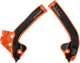 Acerbis X-Grip Frame Guards 16 FOR KTM Orange/Black - Fits: FOR KTM 85 SX 2018
