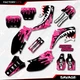 Pink Savage Camo Racing Graphics Kit fits Honda Cr125 Cr250 02-07 CR 125 250