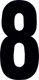 For #8 6" Black Extreme Digits 3/Pk