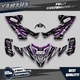 Yamaha YFZ 450R 450X Graphics Kit 2014 2016 2018-2025 Decals Stickers ATV UTV W