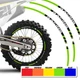 Green Dirt Bike MX Wheel Rim Sticker P01B For Suzuki DR-Z 400S 25 24 23 22 21 20