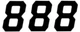 Dcor Race Plate Number #8 4"H Black 3-Pack