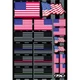 Factory Effex Decal Sheet - FX USA Flags 27-68000