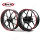 Red 17" Wheel Rim Sticker Decals Strips For Honda CBR600RR CBR1000RR CBR1000RR-R
