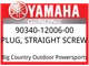 Yamaha OEM Part 90340-12006-00 PLUG, STRAIGHT SCREW