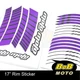 AA02 17" Wheel Rim Stickers Stripes Tape Purple For Suzuki GSXS1000 16-19 16 17
