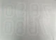 "#7890  4x6 1/4&rdquo; Tall White "Extreme" Stick-On Race Numbers - 3 Pack Dirt Digits