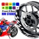 AA01 17 inch Wheel Rim Sticker Checkered For Honda NC700 X 12-17 12 13 14 15 16