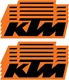 Dcor Brand Decal KTM 6" 10-Pack